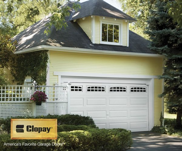 Clopay - Quaint little two car white garage door