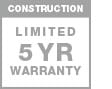 5 year construction warranty